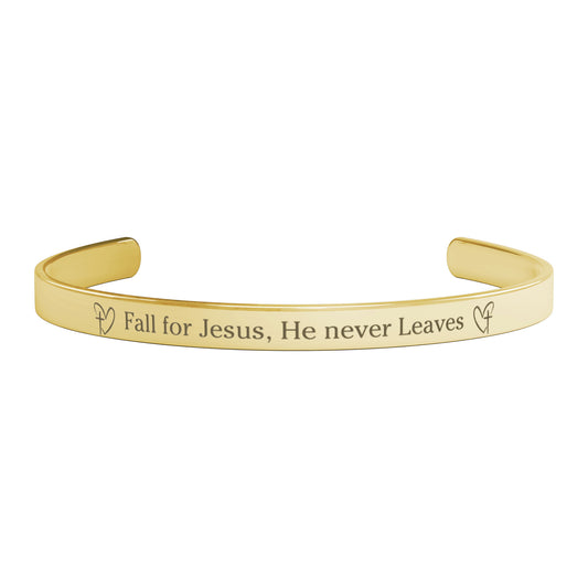 Fall for Jesus - cuff bracelet