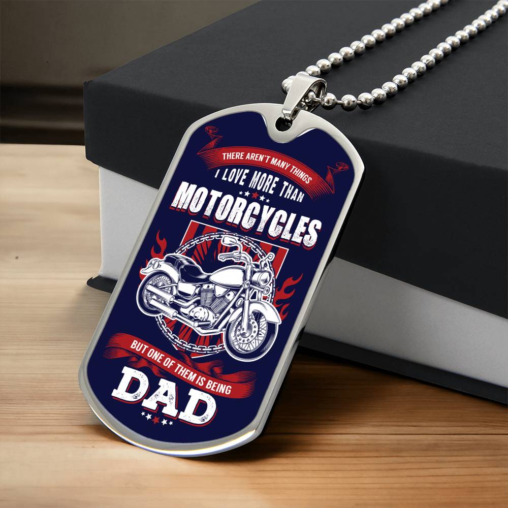 Motorcycle Dad - Dog Tag