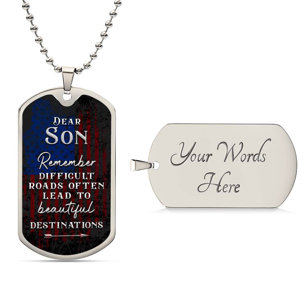 To my Son - Dog Tag