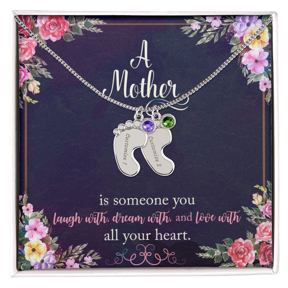 Mother's day birthstone necklace