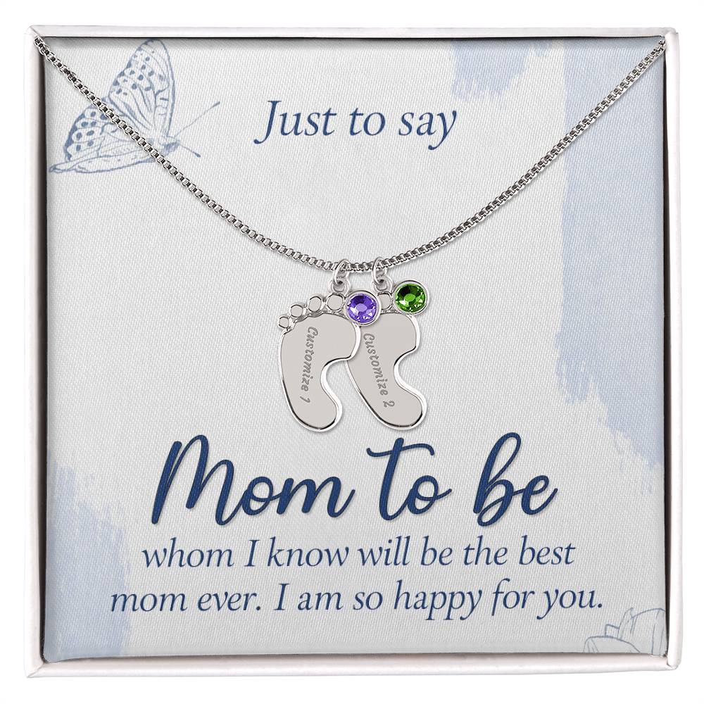 Mom to be - Birthstone necklace