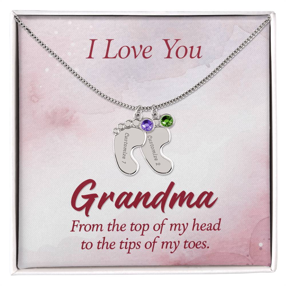 Grandma -Birthstone necklace