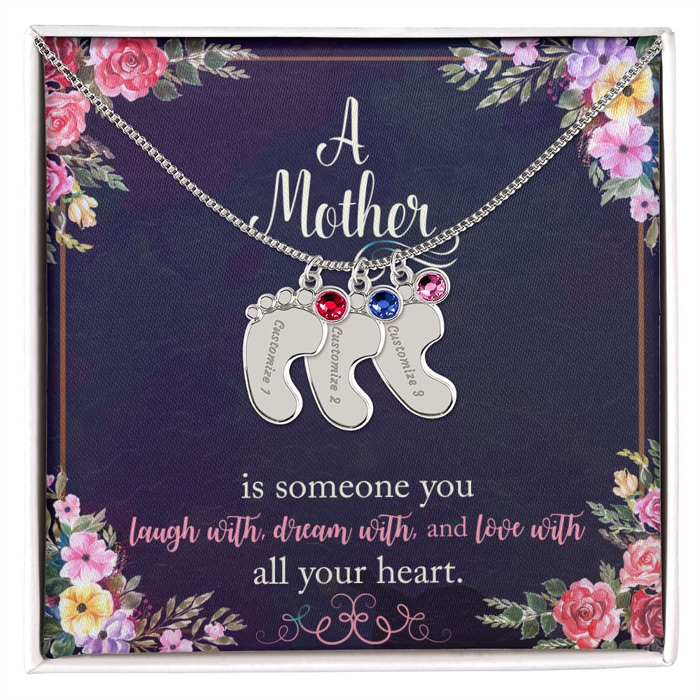 Mother's day birthstone necklace