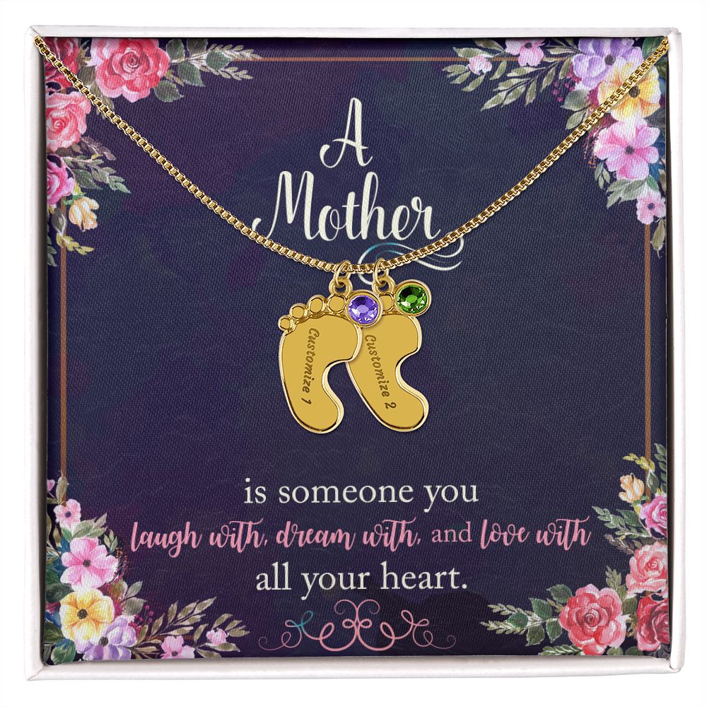 Mother's day birthstone necklace