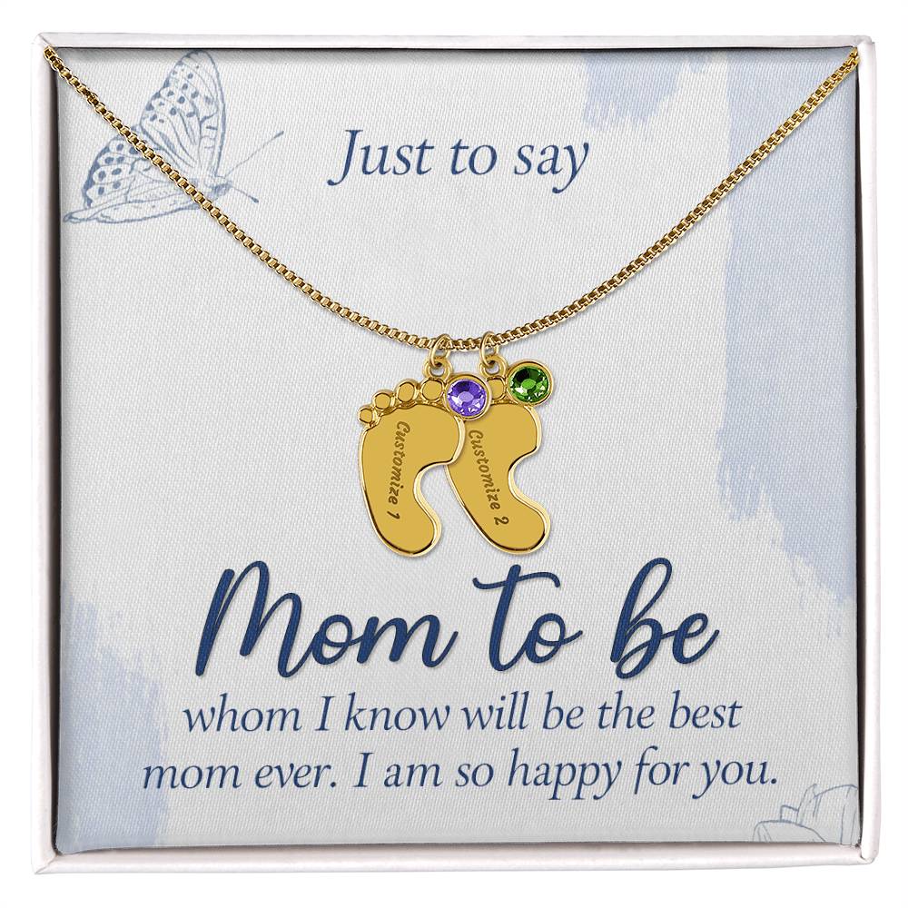 Mom to be - Birthstone necklace