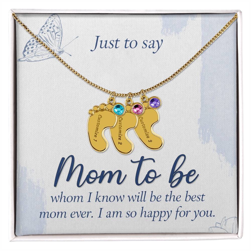 Mom to be - Birthstone necklace