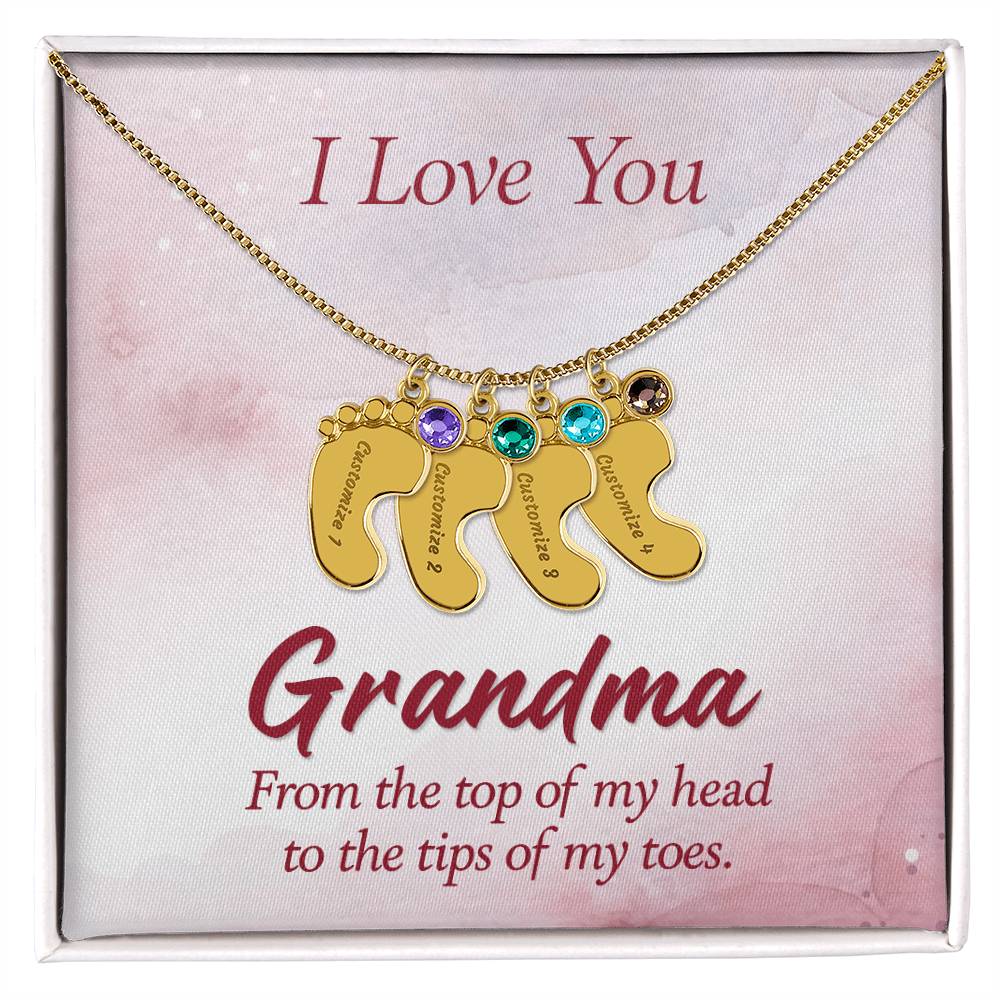 Grandma -Birthstone necklace