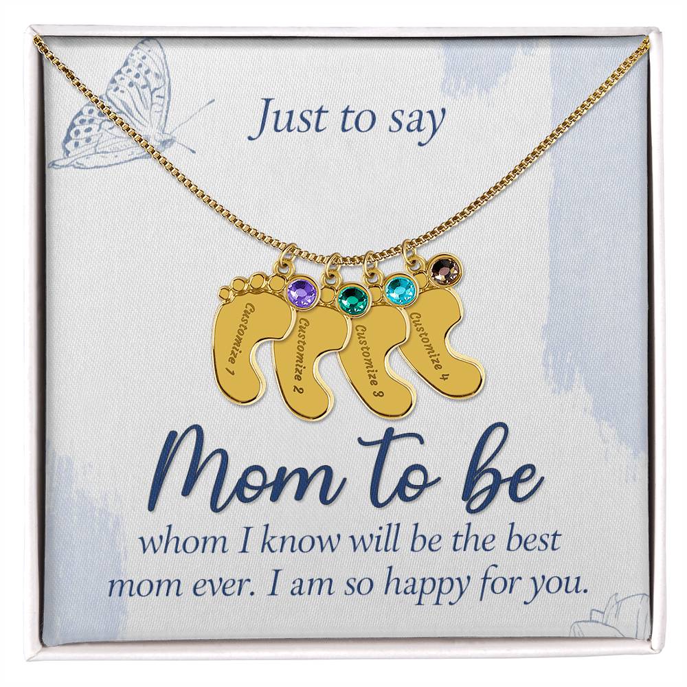 Mom to be - Birthstone necklace