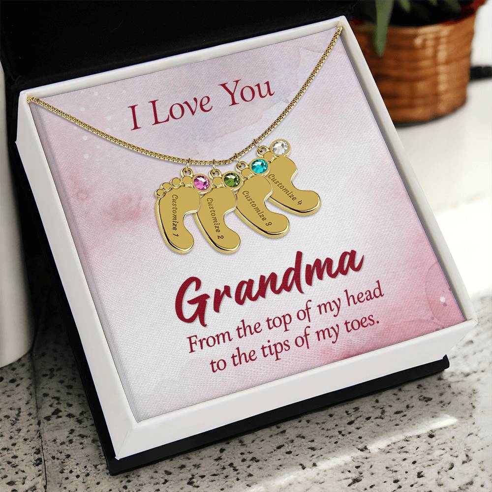 Grandma -Birthstone necklace