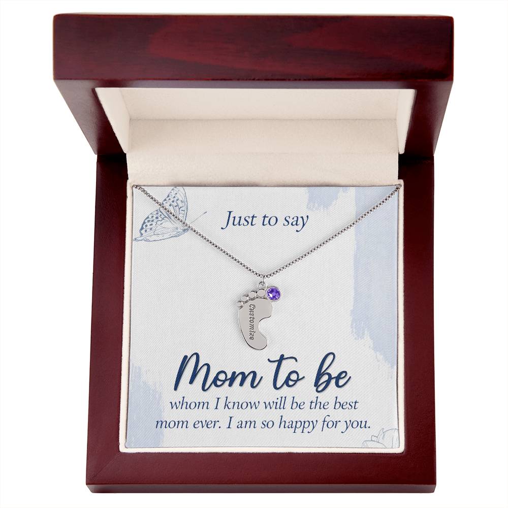 Mom to be - Birthstone necklace