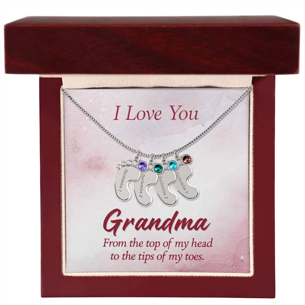 Grandma -Birthstone necklace