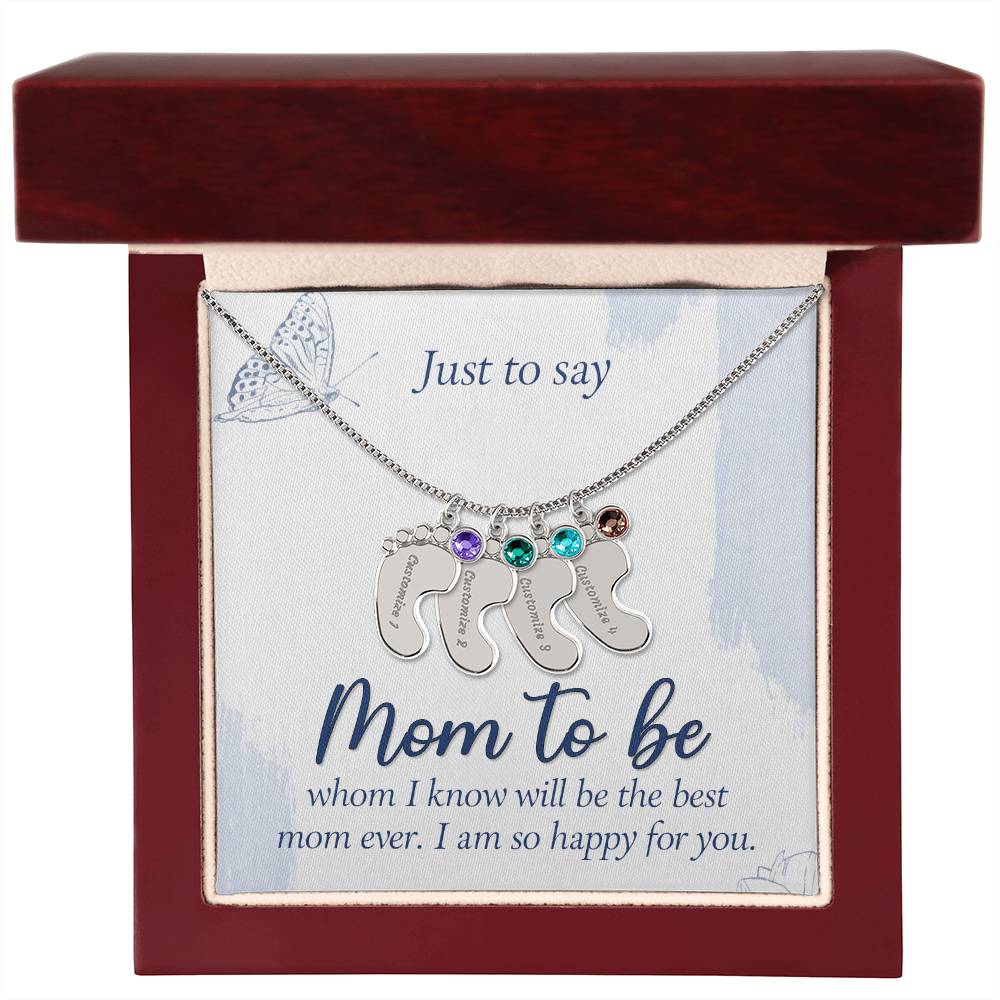 Mom to be - Birthstone necklace