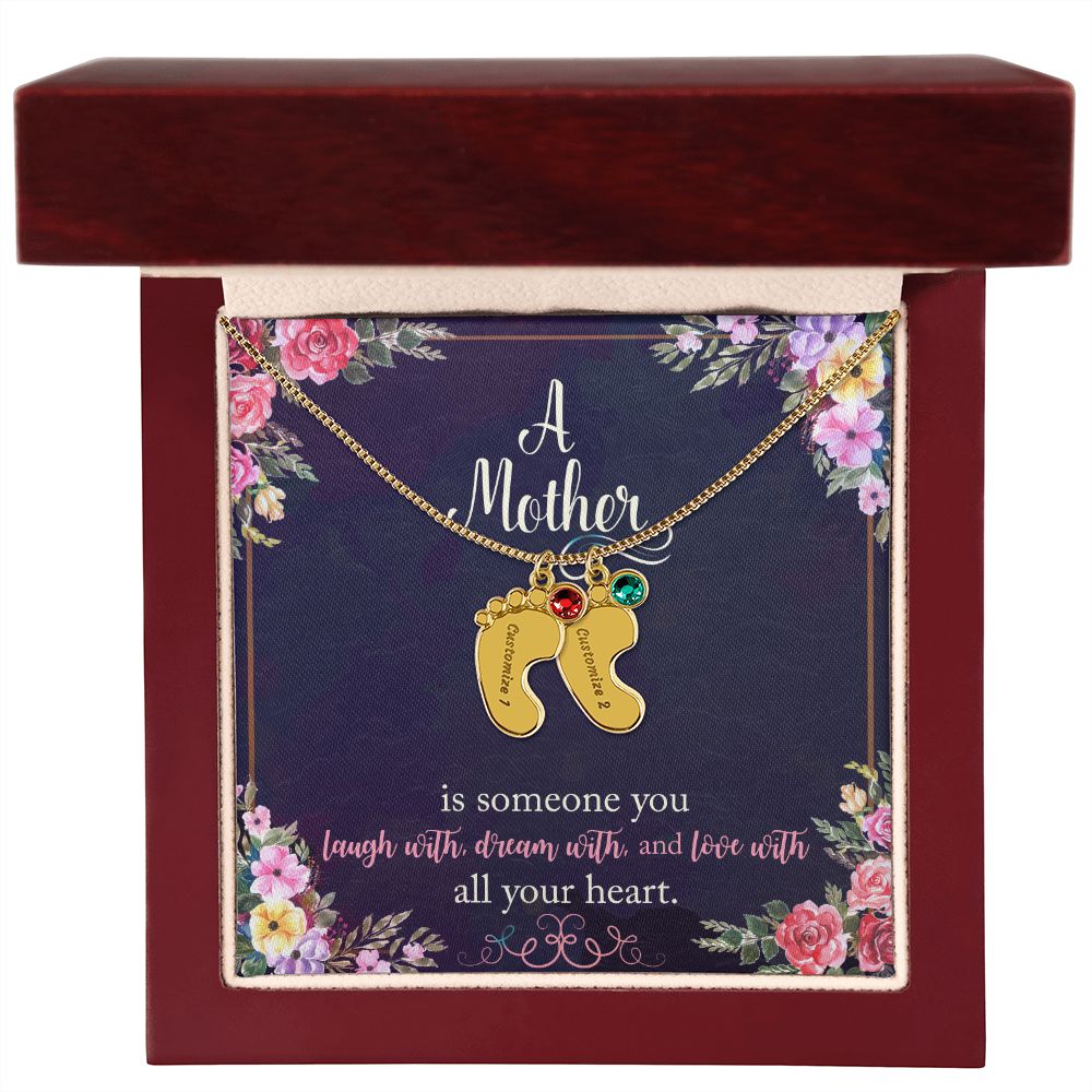 Mother's day birthstone necklace