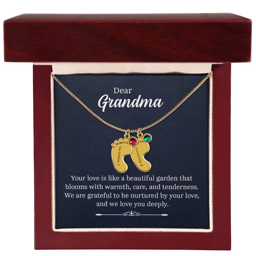 Dear Grandma - Birthstone Necklace