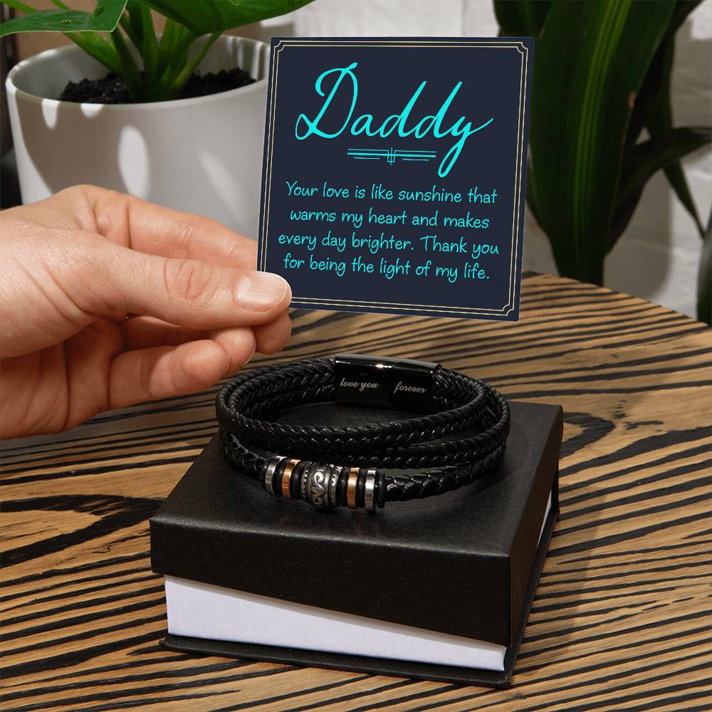 Daddy warms my heart - men's bracelet