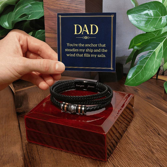 Dad my anchor - Men's bracelet