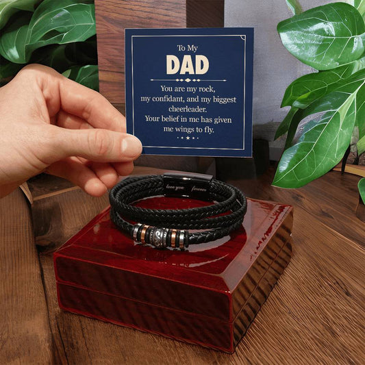 My Dad, My Rock - Men's bracelet