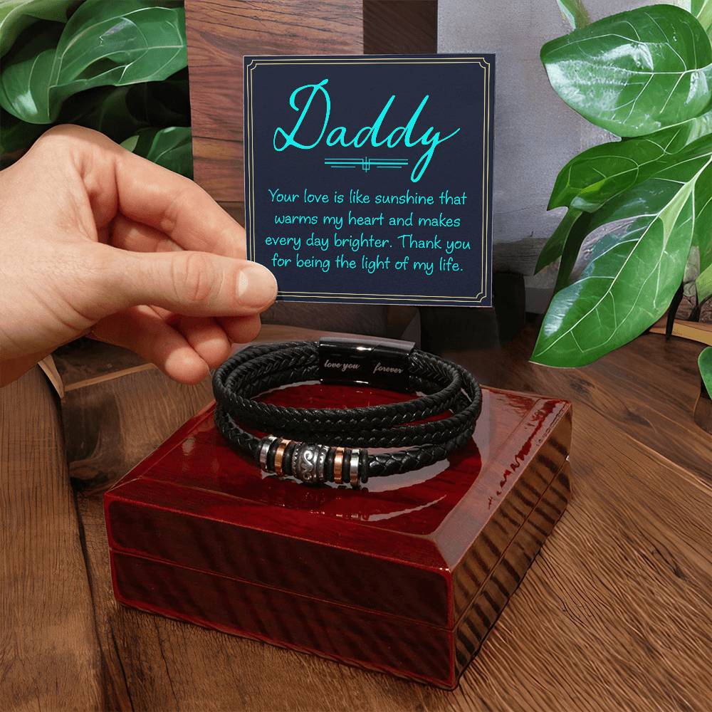 Daddy warms my heart - men's bracelet
