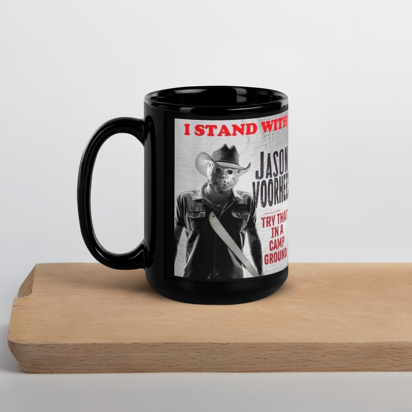 I Stand with Jason Black Glossy Mug