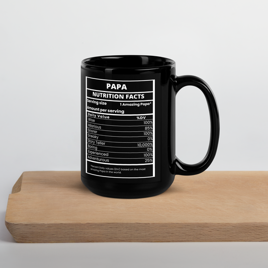 Grandfather facts Black Glossy Mug