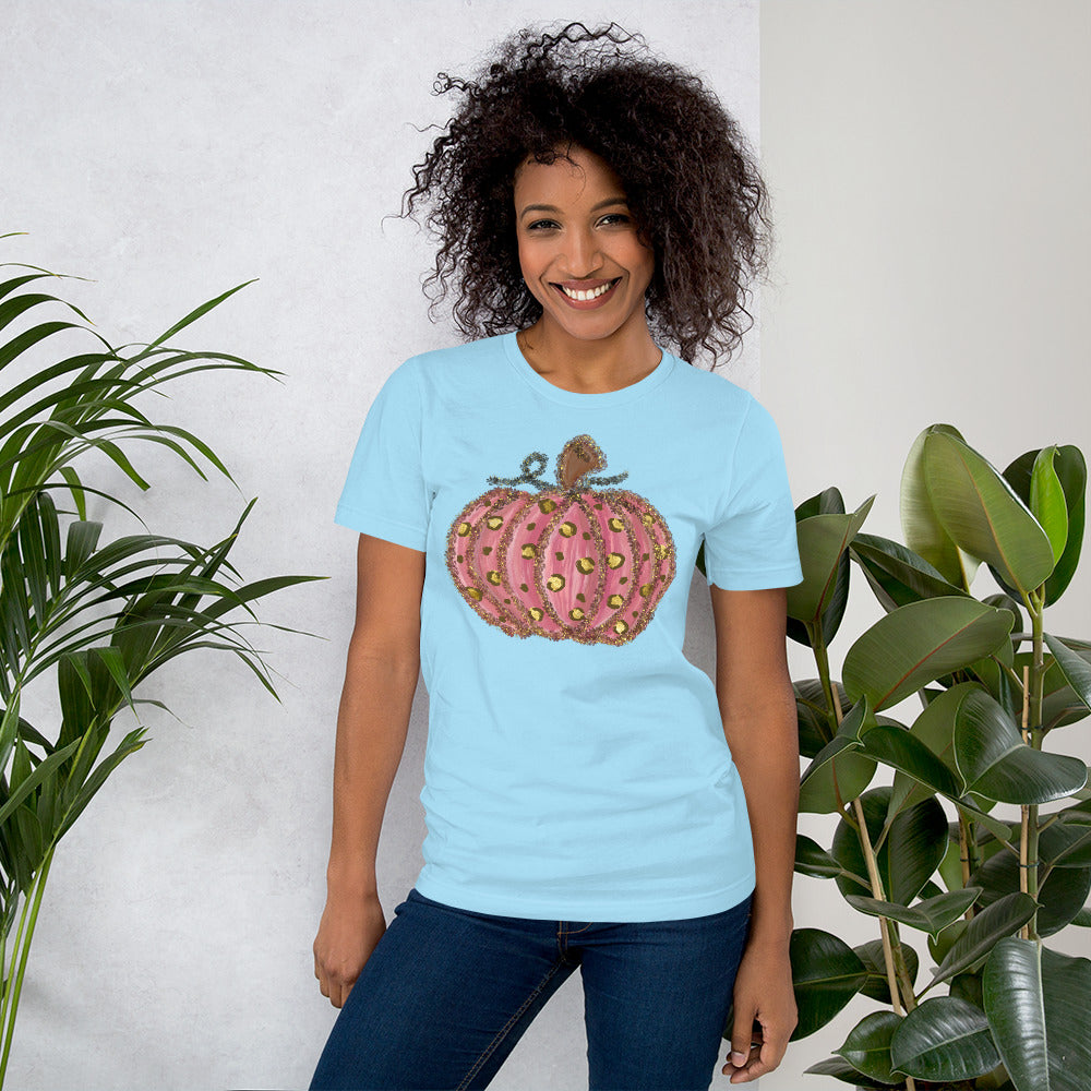 Pink Cheetah Pumpkin t-shirt