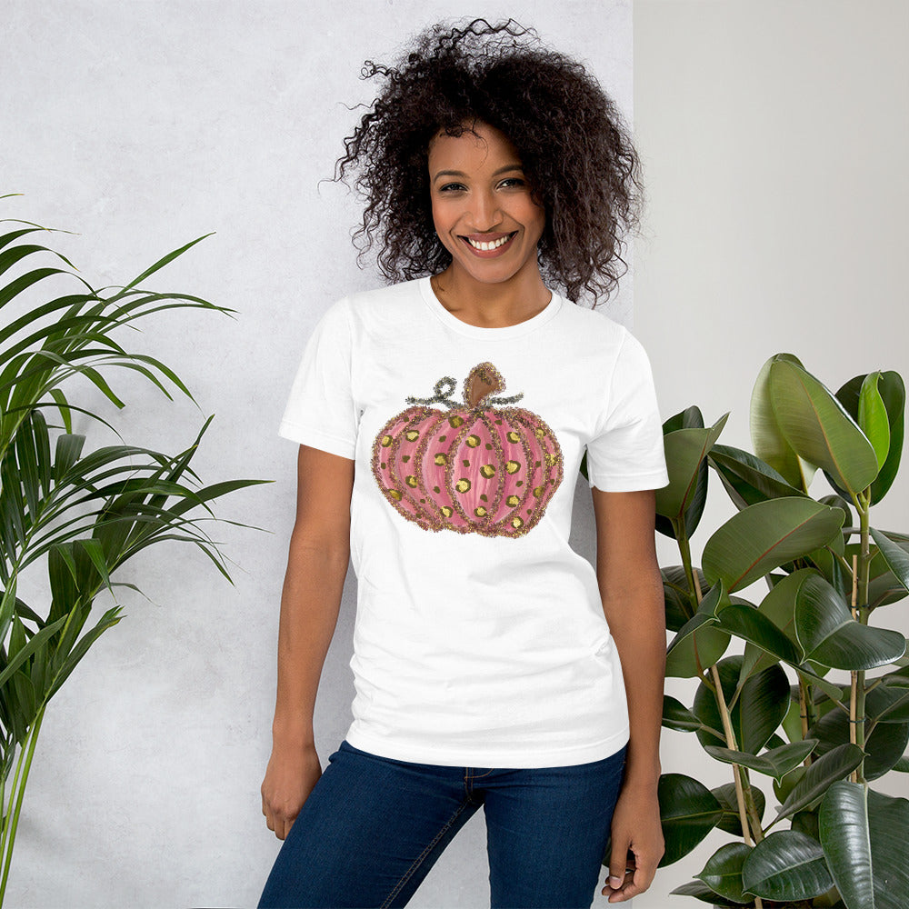 Pink Cheetah Pumpkin t-shirt